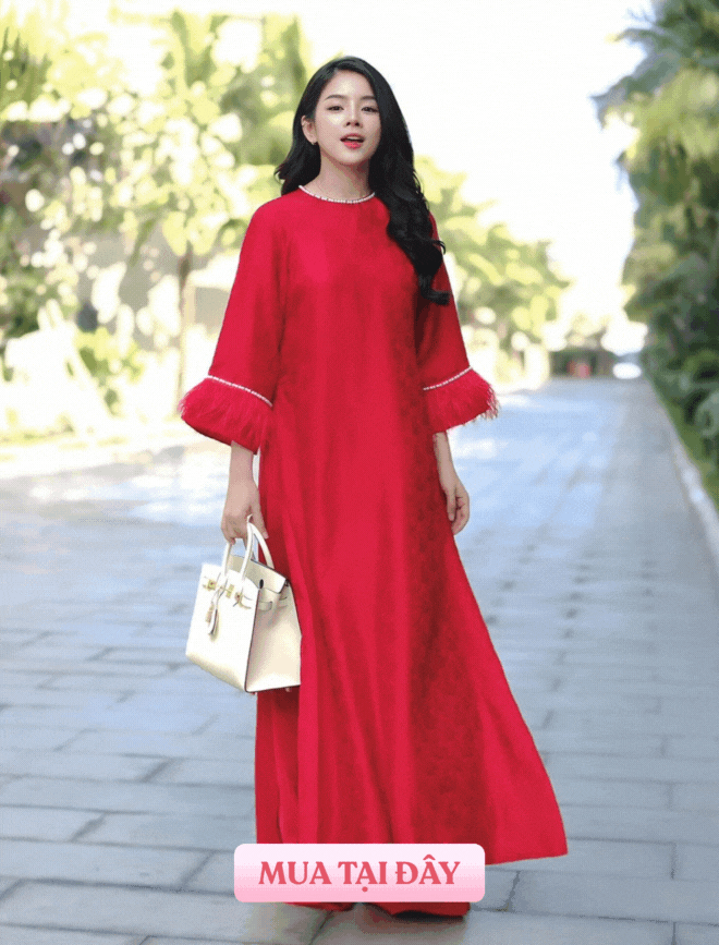 Mỹ nhân Việt xúng xính diện áo dài trước Tết, chọn toàn thiết kế local brand đẹp ngất ngây - Ảnh 8.