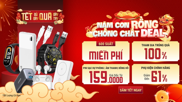 Hàng loạt điện thoại, phụ kiện giảm mạnh đến 60%, giá chỉ từ 59 nghìn đồng dịp Tết Nguyên đán - Ảnh 4.