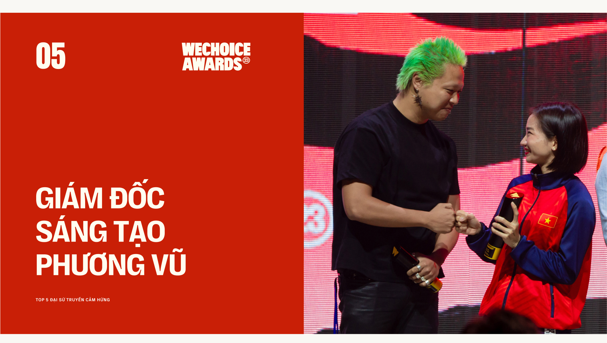 5 Đại sứ truyền cảm hứng được chọn tại WeChoice Awards 2023
