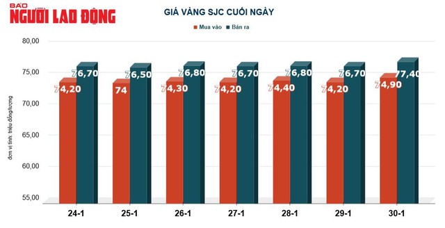 Giá vàng hôm nay, 31-1: Tiếp nối đà tăng - Ảnh 2.