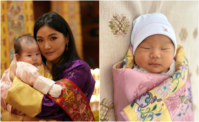 Vợ chồng hoàng hậu 'vạn người mê' của Bhutan đăng ảnh gia đình mừng năm mới, tiểu công chúa 3 tháng tuổi lập tức 'chiếm spotlight'