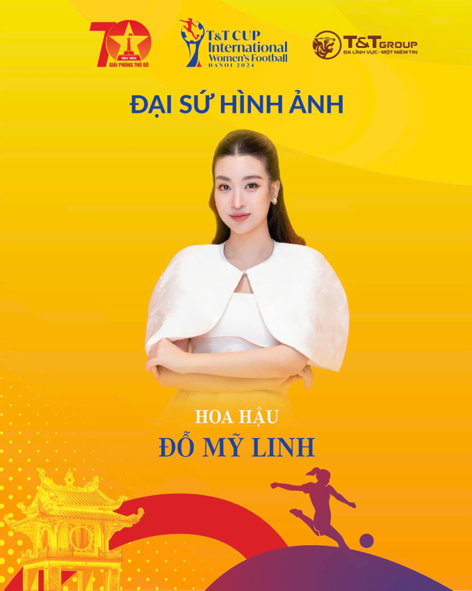 Hoa hậu Đỗ Mỹ Linh trở thành đại sứ hình ảnh của giải bóng đá nữ quốc tế- Ảnh 1.