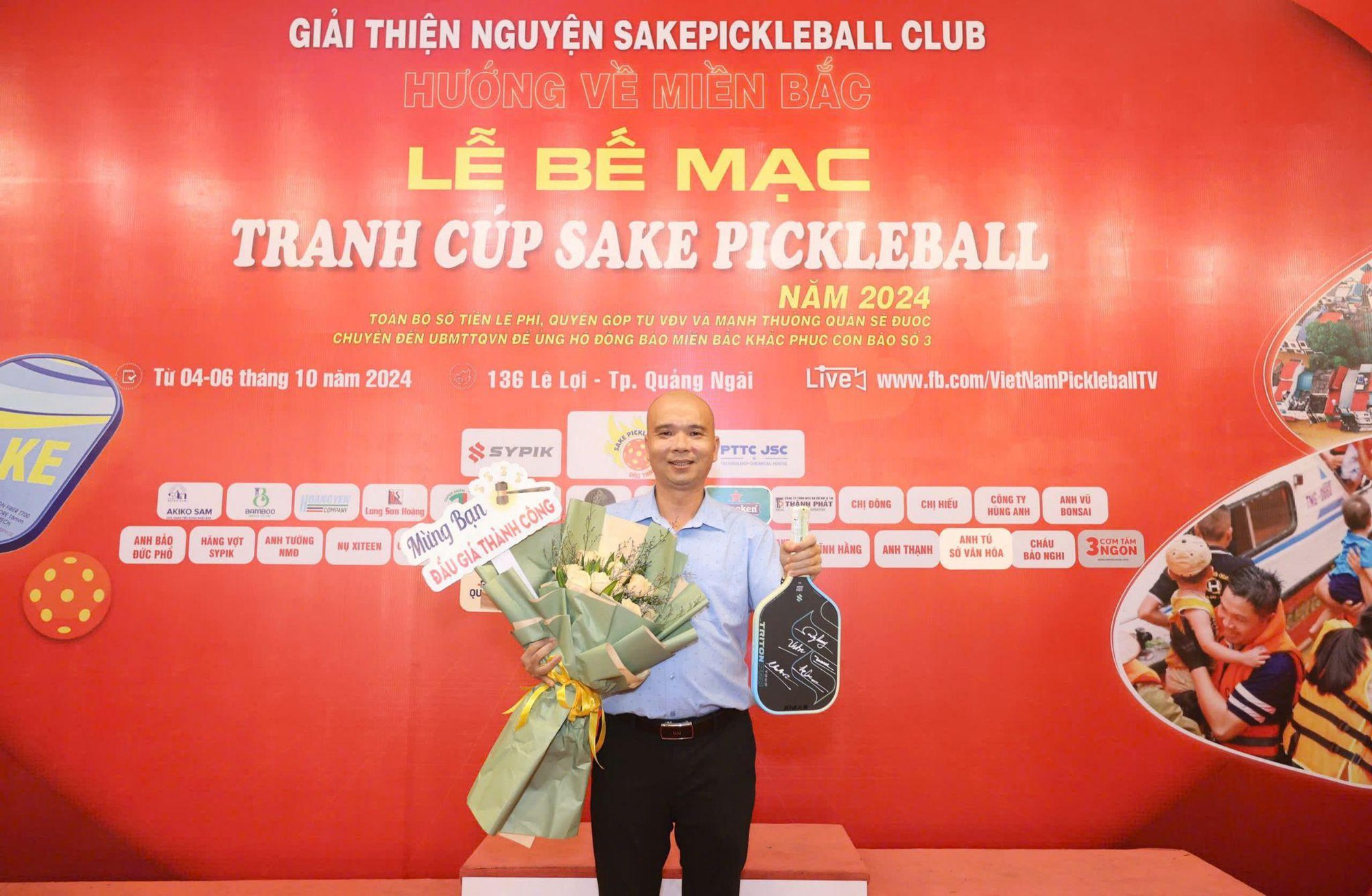 C&acirc;y vợt pickleball Sypik Triton Pro th&agrave;nh c&ocirc;ng đấu gi&aacute; 200 triệu đồng- Ảnh 1.