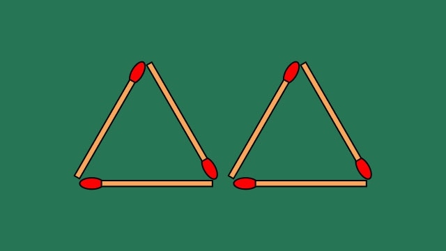 Câu đố khó nhất 2.000 năm qua: Di chuyển que diêm để tạo thành 4 tam giác- Ảnh 1.