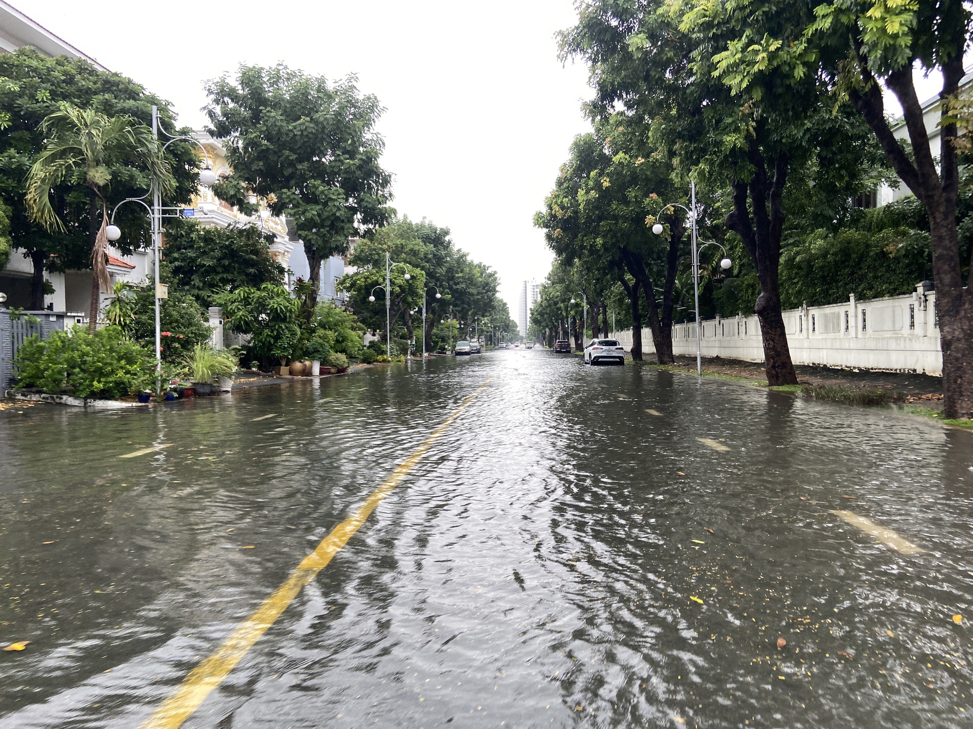 TP.HCM: Người dân vật lộn tát nước ra khỏi nhà vì triều cường kèm mưa lớn- Ảnh 12.