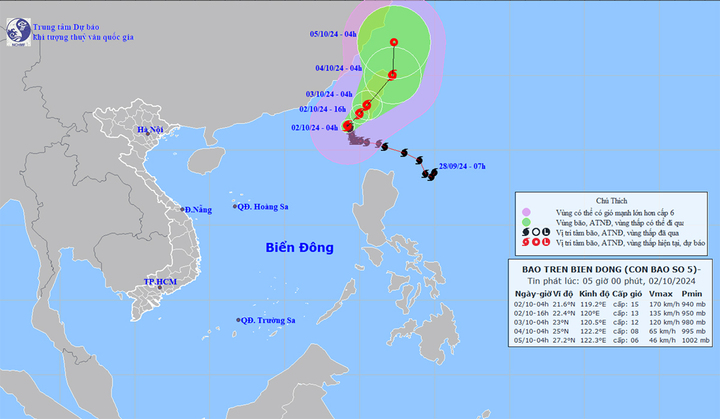 Tin mới nhất về cơn bão số 5 và nguy cơ lũ quét, sạt lở tại 16 tỉnh ngày 2/10- Ảnh 1.