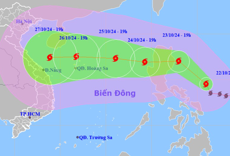 Bão Trami có thể mạnh cấp 12 hướng vào Trung Bộ, gây mưa lớn- Ảnh 1.