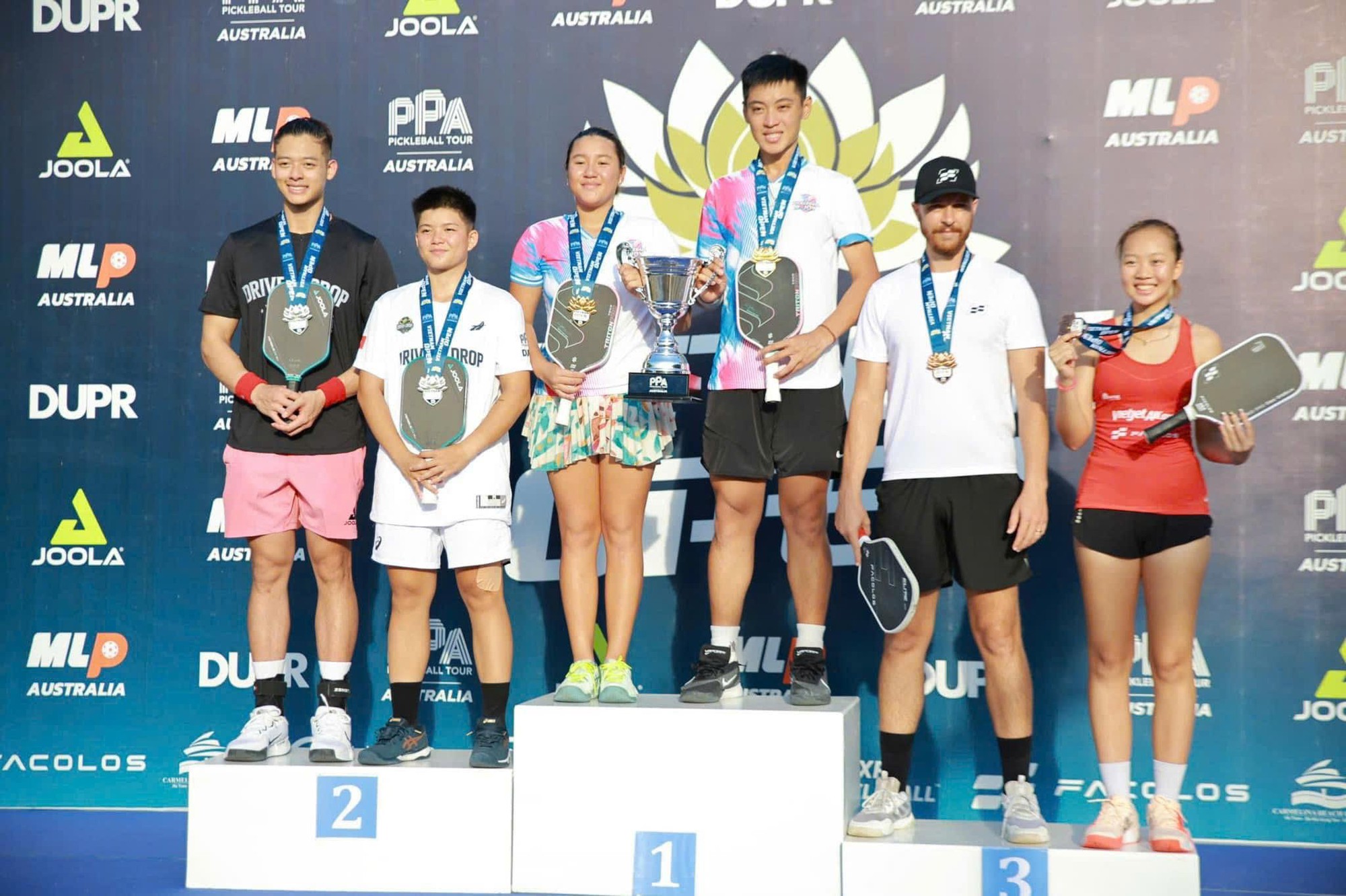 Team D-Joy giành hàng loạt huy chương tại giải đấu pickleball PPA Tour Australia - Việt Nam Open 2024- Ảnh 1.