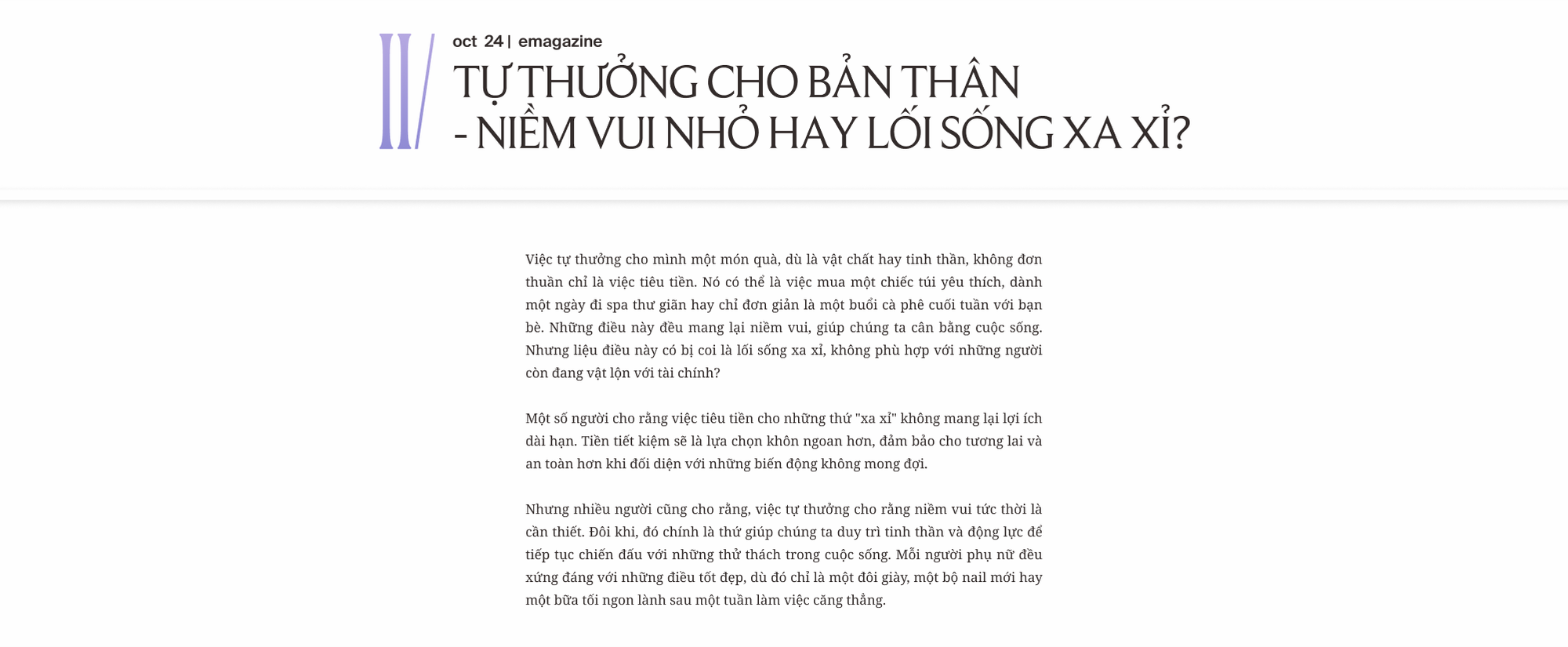 Cuộc sống này đã nhiều vất vả, đừng ngại thưởng cho bản thân một món quà xứng đáng- Ảnh 2.