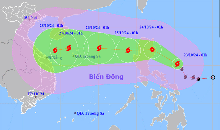 Bão Trami di chuyển nhanh vào Biển Đông, cường độ tiếp tục mạnh thêm- Ảnh 1.