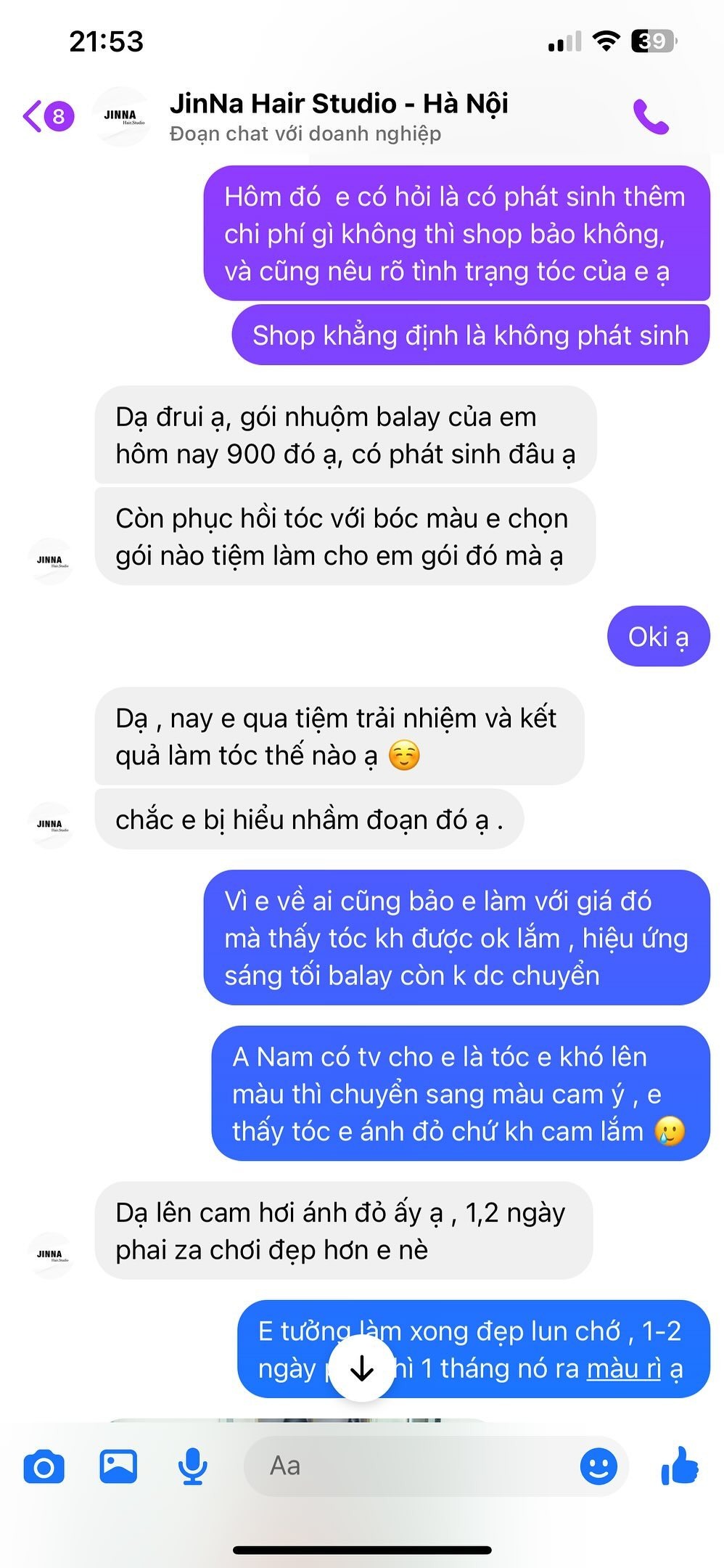 Drama tẩy tóc tốn 5 triệu dù chọn gói 900k, nhuộm balayage cam lại thành đỏ: Cả tiệm và khách không ai chịu ai- Ảnh 9.