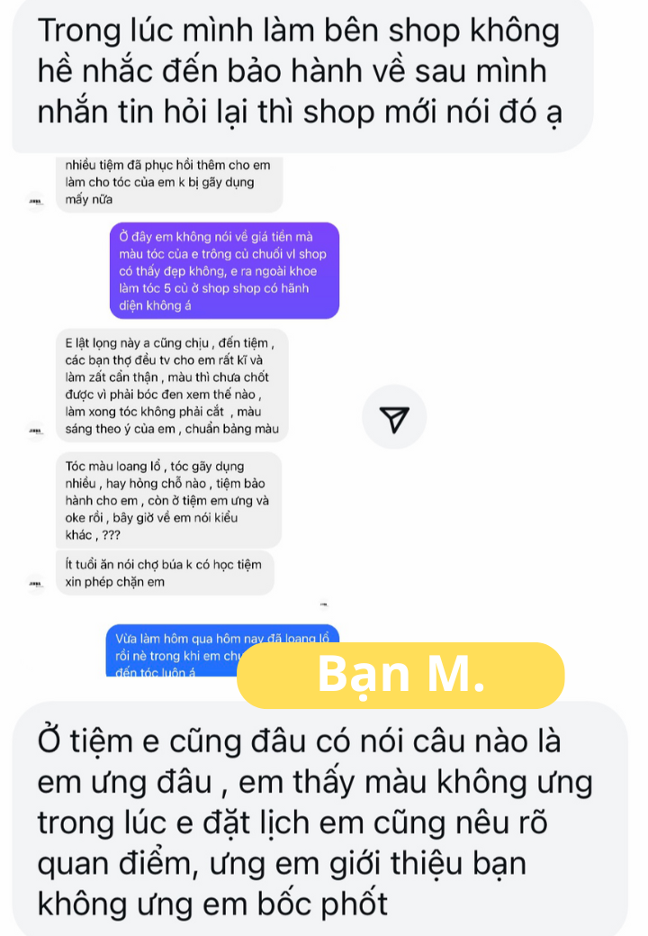 Drama tẩy tóc tốn 5 triệu dù chọn gói 900k, nhuộm balayage cam lại thành đỏ: Cả tiệm và khách không ai chịu ai- Ảnh 12.