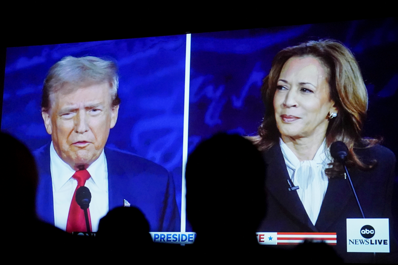 Hai ứng viên tổng thống Donald Trump và Kamala Harris. Ảnh: Bloomberg