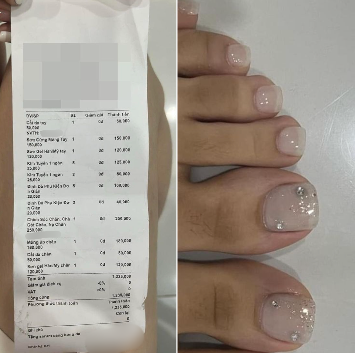 Xôn xao lần đi làm nail trị giá 1,2 triệu đang khiến cả cõi mạng 