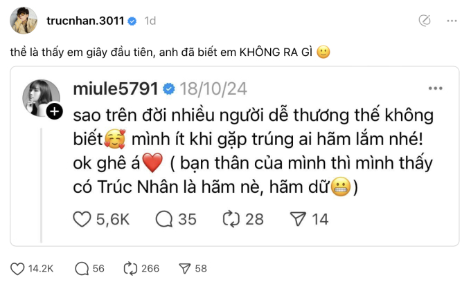 Nam ca sĩ bỗng dưng "làm loạn" MXH, thẳng thừng nói Miu Lê "không ra gì": Chuyện gì đây?- Ảnh 2.