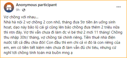 Thu nhập 60 triệu/tháng vẫn cãi nhau vì vài triệu tiền ăn với tiền tiêu vặt- Ảnh 3.