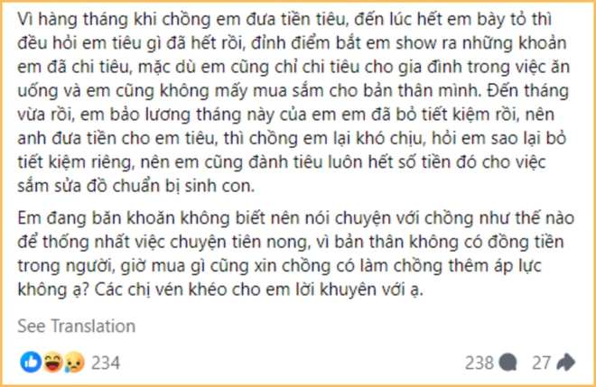 Thu nhập 60 triệu/tháng vẫn cãi nhau vì vài triệu tiền ăn với tiền tiêu vặt- Ảnh 2.