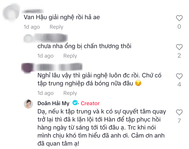 Đoàn Văn Hậu bị dân mạng "ép" giải nghệ, Doãn Hải My đanh thép bảo vệ chồng mà vẫn thể hiện EQ cao- Ảnh 2.