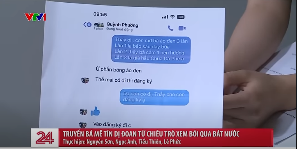 Cô đồng Quỳnh Phương với chiêu trò xem bói qua bát nước, "nhìn thấu đời người" vừa bị VTV "nhắc tên" là ai?- Ảnh 5.