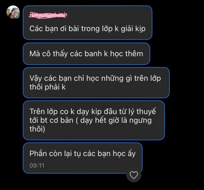 Nhắn tin hỏi học sinh "Không đi học thêm thật hả?", cô giáo ở TP.HCM nhận tin không vui- Ảnh 1.