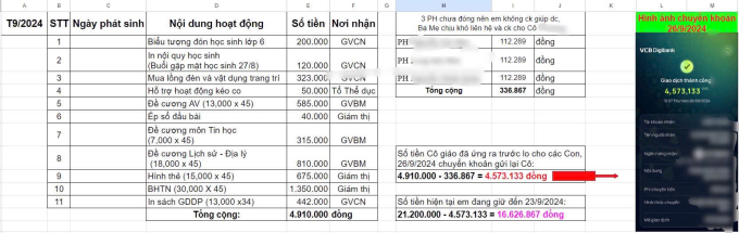 Lan truyền bảng thu chi của cha mẹ học sinh 1 lớp "giàu" ở TP.HCM: Hội phụ huynh đọc xong chỉ biết ao ước- Ảnh 3.