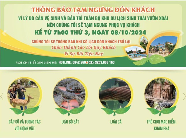 Khu du lịch Vườn Xoài tạm đóng cửa sau khi hổ nuôi chết hàng loạt- Ảnh 2.