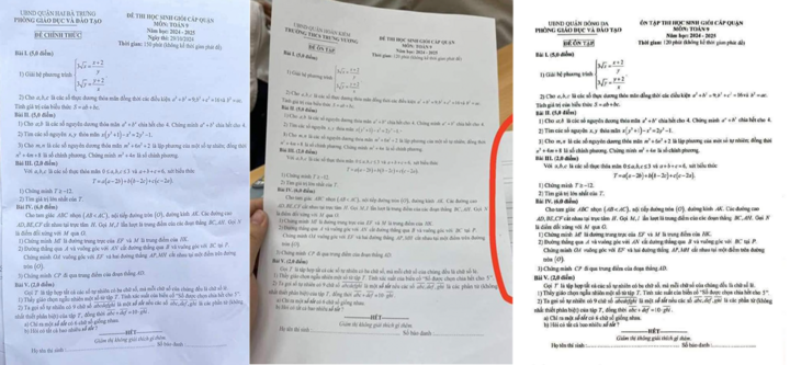 Nghi vấn lộ đề thi học sinh giỏi quận lớp 9 môn Toán ở Hà Nội- Ảnh 1.