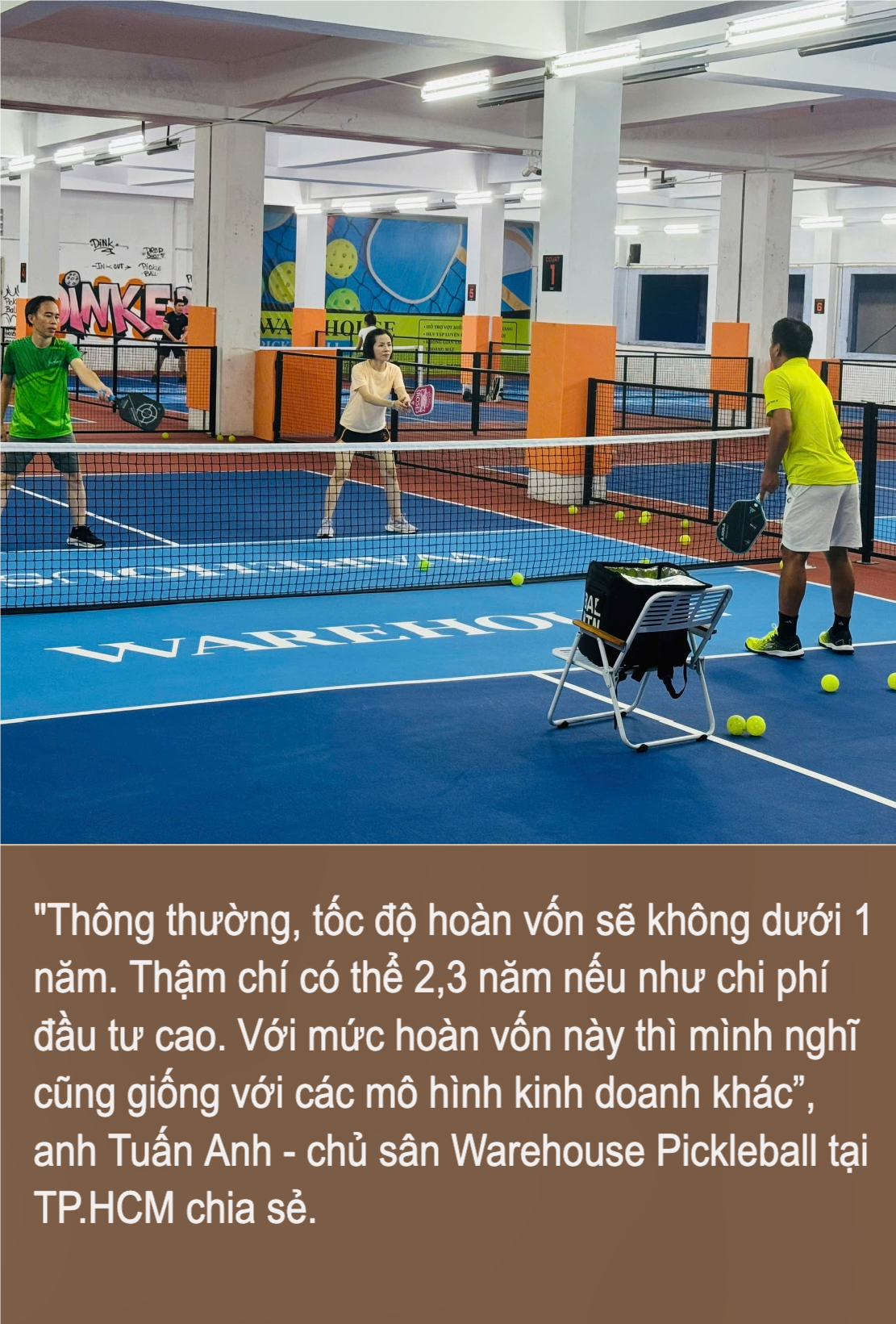 Sân pickleball “mọc lên như nấm”: Bỏ cả tỷ đồng thu về “tiền lẻ”, sao nhiều người vẫn nườm nượp mở theo?- Ảnh 8.