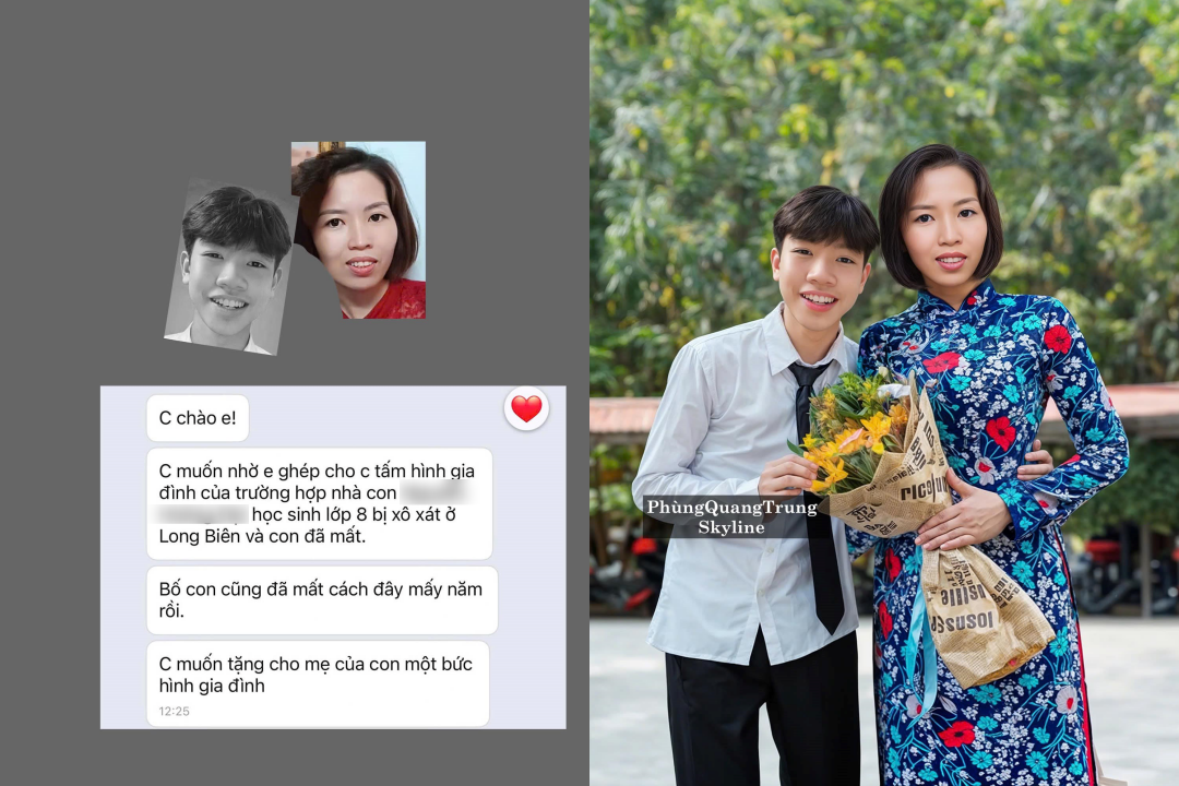 Bức ảnh gia đình dang dở của nam sinh lớp 8 bị đánh tử vong ở Long Biên gây xót xa: Thương hơn cả chữ thương!- Ảnh 1.