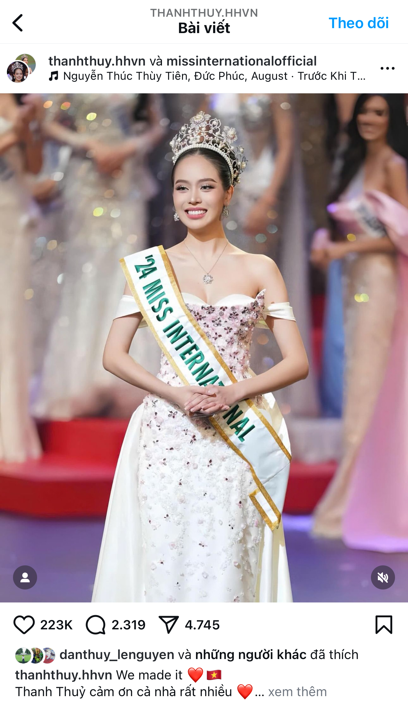 Hàng trăm nghìn người cùng làm một điều sau khi Hoa hậu Thanh Thủy đăng quang Miss International 2024- Ảnh 5.