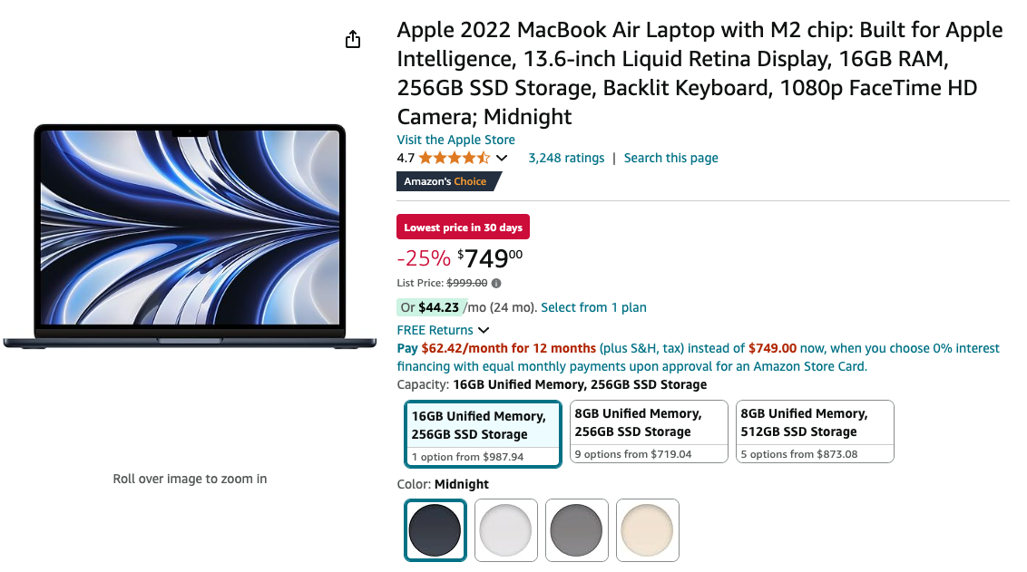 MacBook Air M2 với RAM 16GB lại vừa có mức giá "đáy" kỷ lục mới trước thềm Black Friday- Ảnh 2.