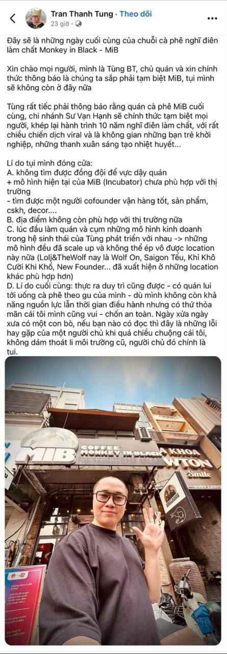 Chuỗi cà phê ruột của bao thế hệ sinh viên Sài Gòn tuyên bố đóng cửa vì không thể vực dậy quán- Ảnh 2.