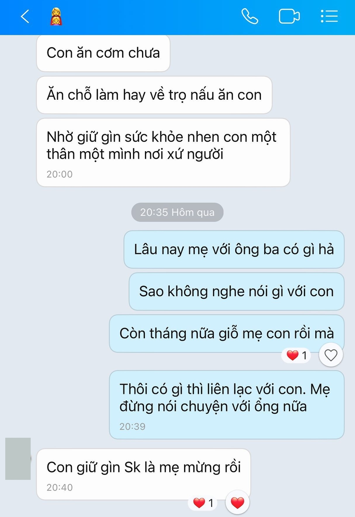 Đoạn tin nhắn giữa mẹ kế và con riêng của chồng khiến nhiều người sốc: 