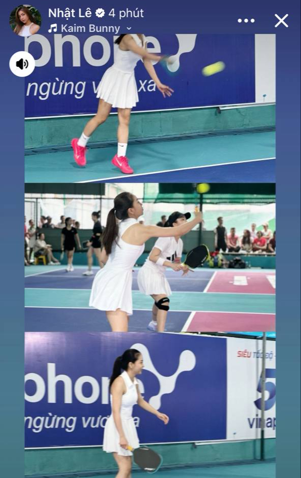 Hot girl Nhật Lê khoe vóc dáng nuột nà khi chơi pickleball, nhan sắc có 