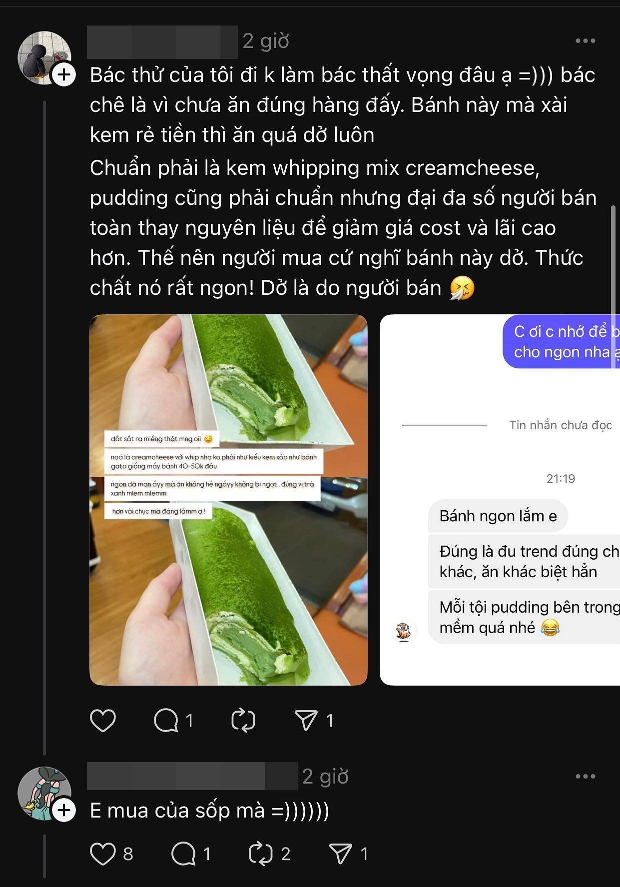 Lộ diện chiếc bánh matcha "oan nghiệt" nhất hiện tại sau 5 chữ của khách gửi đến shop- Ảnh 2.