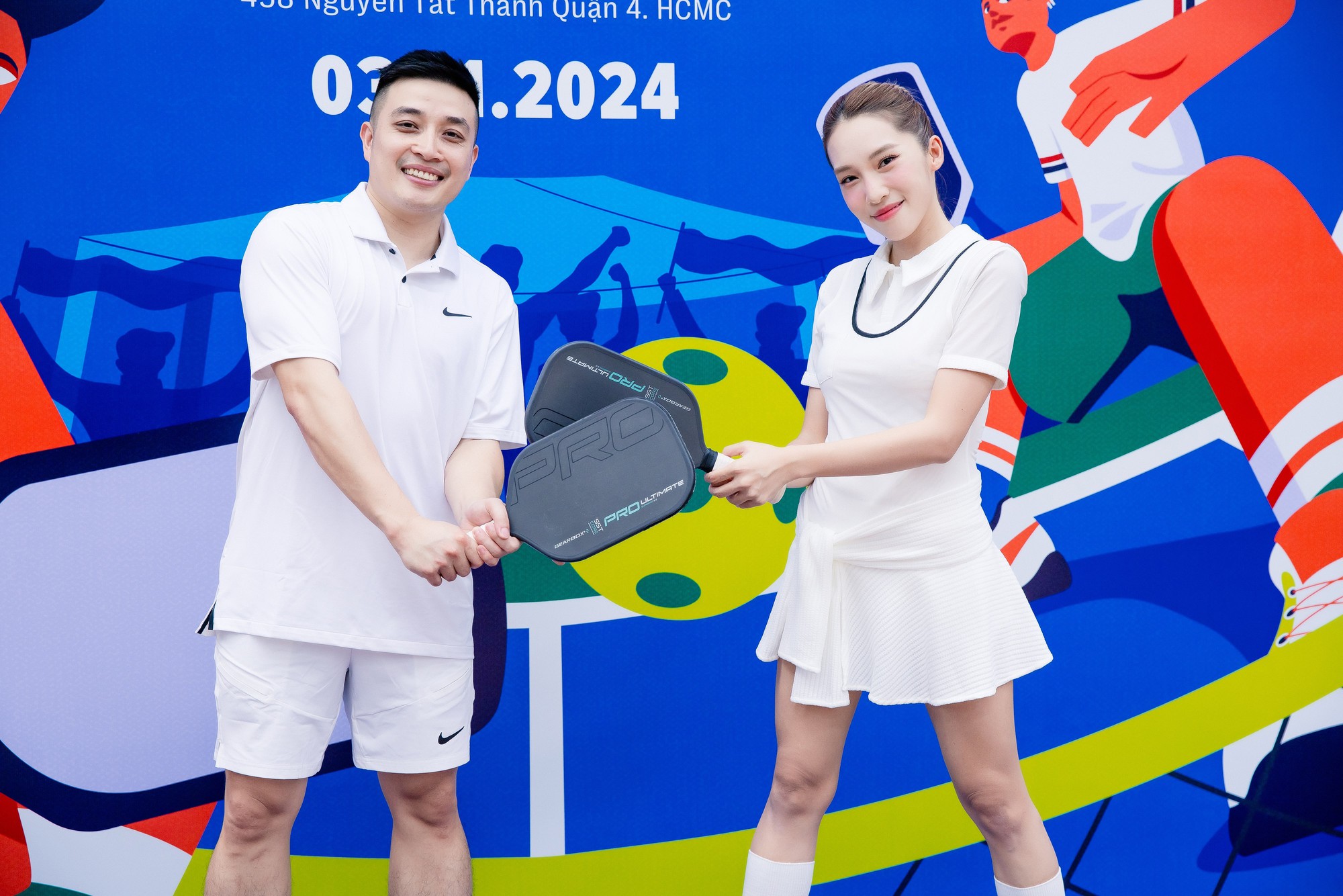 Dàn sao đổ bộ giải pickleball hot nhất hiện nay: Emily - Gigi Hương Giang 