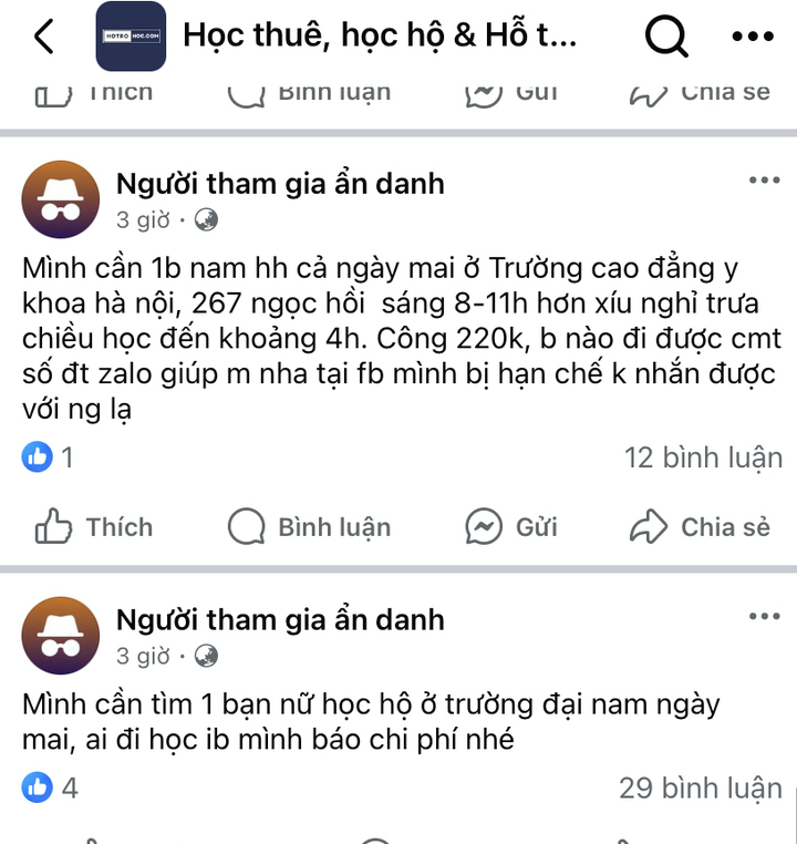 Ham lợi trước mắt, nhiều sinh viên bất chấp bỏ học chính để đi học hộ, thi hộ- Ảnh 2.