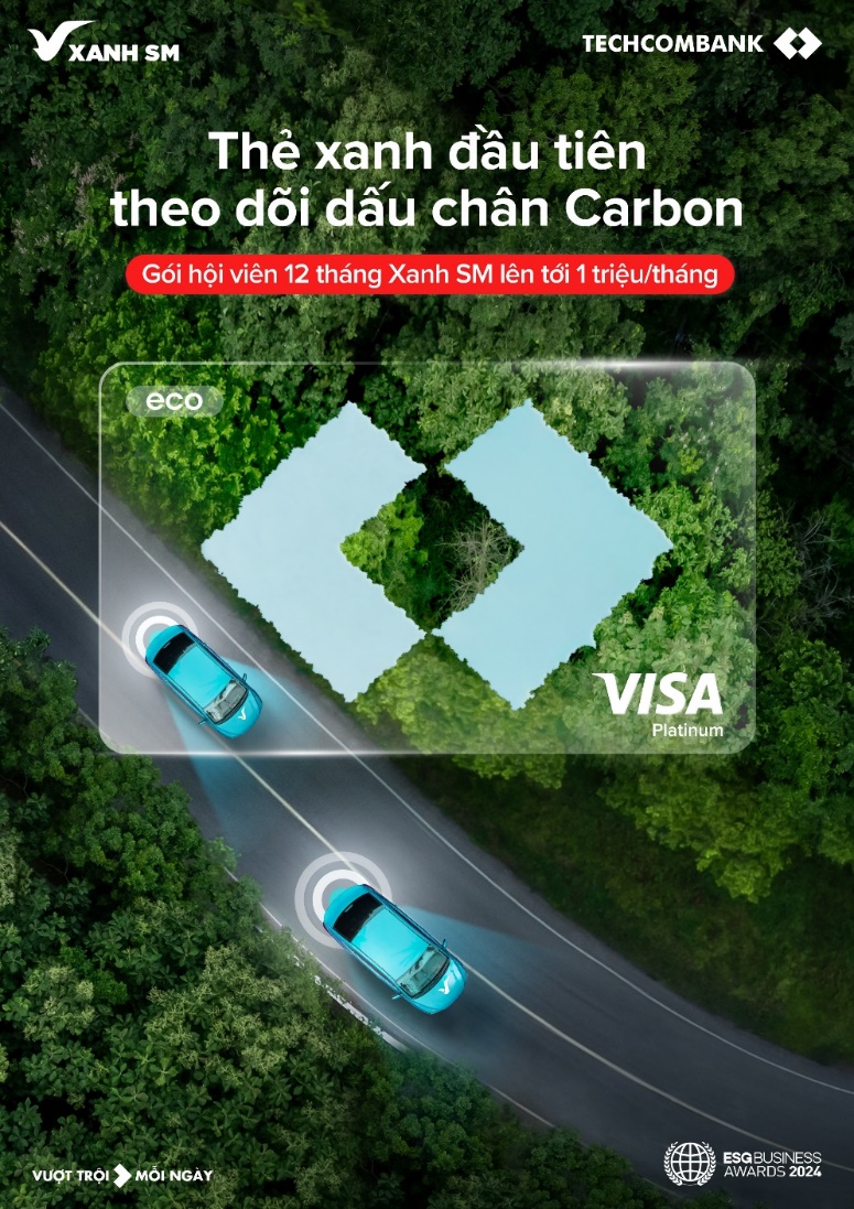 Techcombank ra mắt thẻ xanh đầu tiên theo dõi dấu chân carbon cho bạn tiến bước sống xanh mỗi ngày- Ảnh 2.