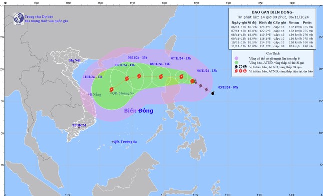 Bão Yinxing giật cấp 17 vào gần Biển Đông- Ảnh 1.