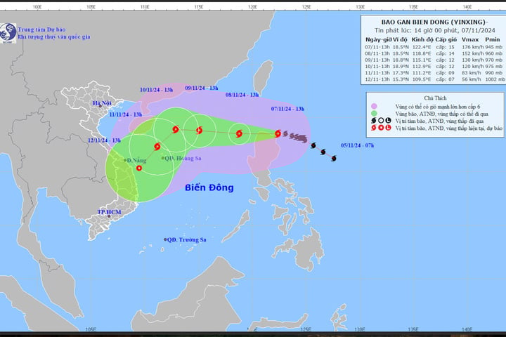 Bão Yinxing sắp vào Biển Đông, Thủ tướng chỉ đạo khẩn trương ứng phó- Ảnh 1.