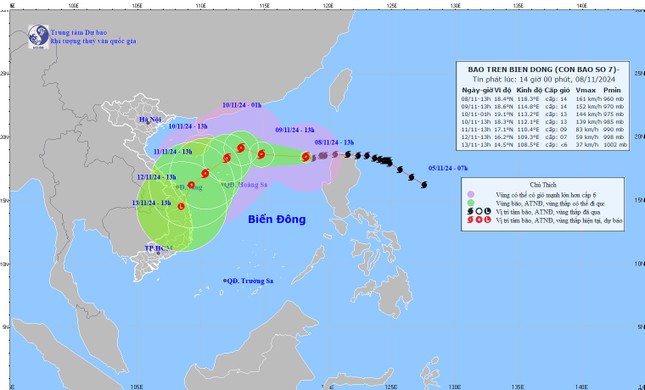 Cường độ của bão số 7 trên Biển Đông- Ảnh 1.