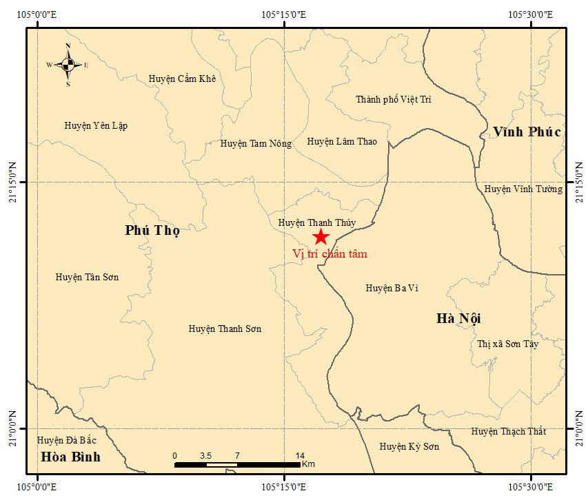 Động đất mạnh 3,3 độ richter tại Phú Thọ, nhiều người ở Hà Nội cũng cảm nhận được rung lắc- Ảnh 1.