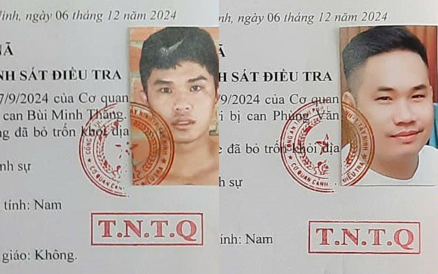 Truy n&atilde; to&agrave;n quốc 2 đối tượng B&ugrave;i Minh Thắng v&agrave; Ph&ugrave;ng Minh Khỏe- Ảnh 1.