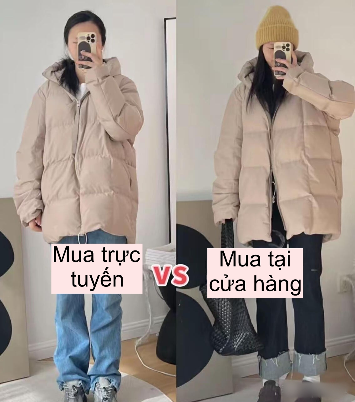 Cùng 1 chiếc áo khoác lông vũ, mua online và mua tại cửa hàng truyền thống có gì khác biệt?- Ảnh 2.
