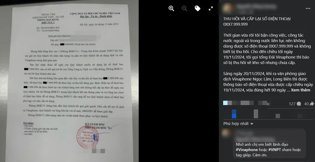 Đi công tác nước ngoài về phát hiện sim tiền tỷ đuôi "999.999" bất ngờ bị thu hồi: Nhà mạng lên tiếng đề nghị cơ quan chức năng vào cuộc- Ảnh 2.