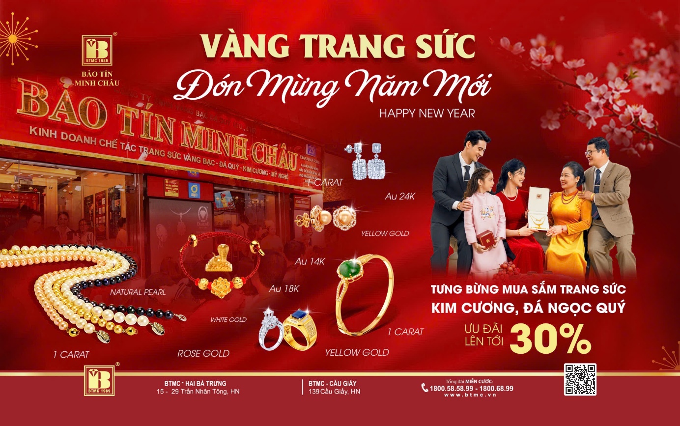 Trang sức rạng ngời: Đ&oacute;n Gi&aacute;ng sinh - Mừng năm mới c&ugrave;ng nhiều qu&agrave; tặng, ưu đ&atilde;i hấp dẫn từ BTMC- Ảnh 1.