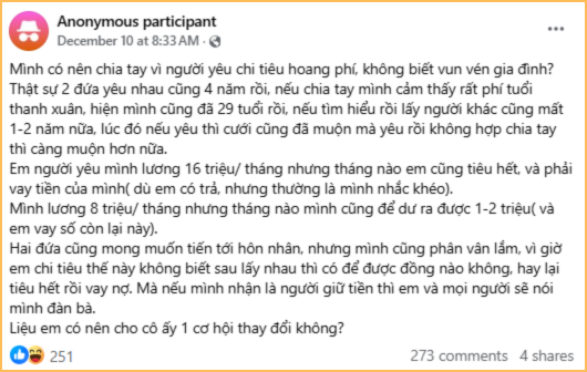 Lương 8 triệu, tiết kiệm được 2 triệu, ch&agrave;ng trai 29 tuổi vẫn bị chỉ tr&iacute;ch v&igrave; 1 c&acirc;u hỏi- Ảnh 1.