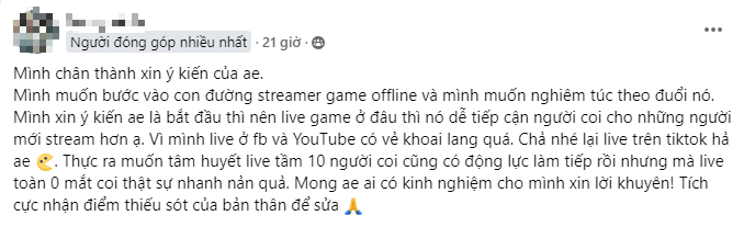 Tâm huyết muốn theo đuổi sự nghiệp streamer, nam game thủ 