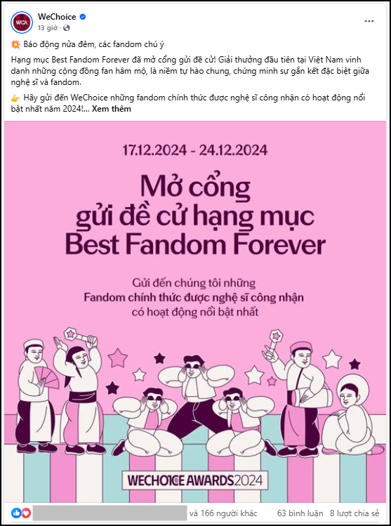 Lần đầu tiên BFF - Best Fandom Forever có mặt ở WeChoice Awards: Chính thức mở cổng đề cử!- Ảnh 1.