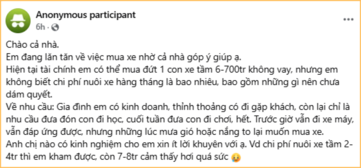 Có 700 triệu, tính mua 1 thứ nhưng vẫn còn lăn tăn, CĐM đồng lòng khuyên cặp vợ chồng này nên tiêu tiền- Ảnh 1. Có 700 triệu, tính mua 1 thứ nhưng vẫn còn lăn tăn, CĐM đồng lòng khuyên cặp vợ chồng này nên tiêu tiền- Ảnh 1.